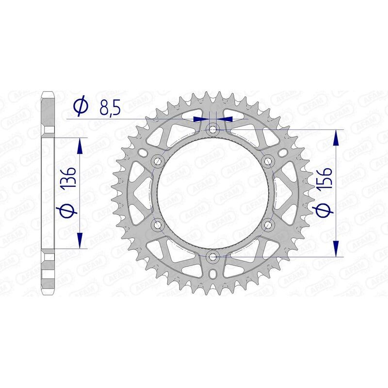 Couronne AFAM alu anti-boue - 520