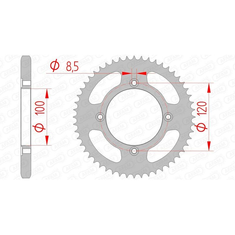 Couronne AFAM acier standard - 428