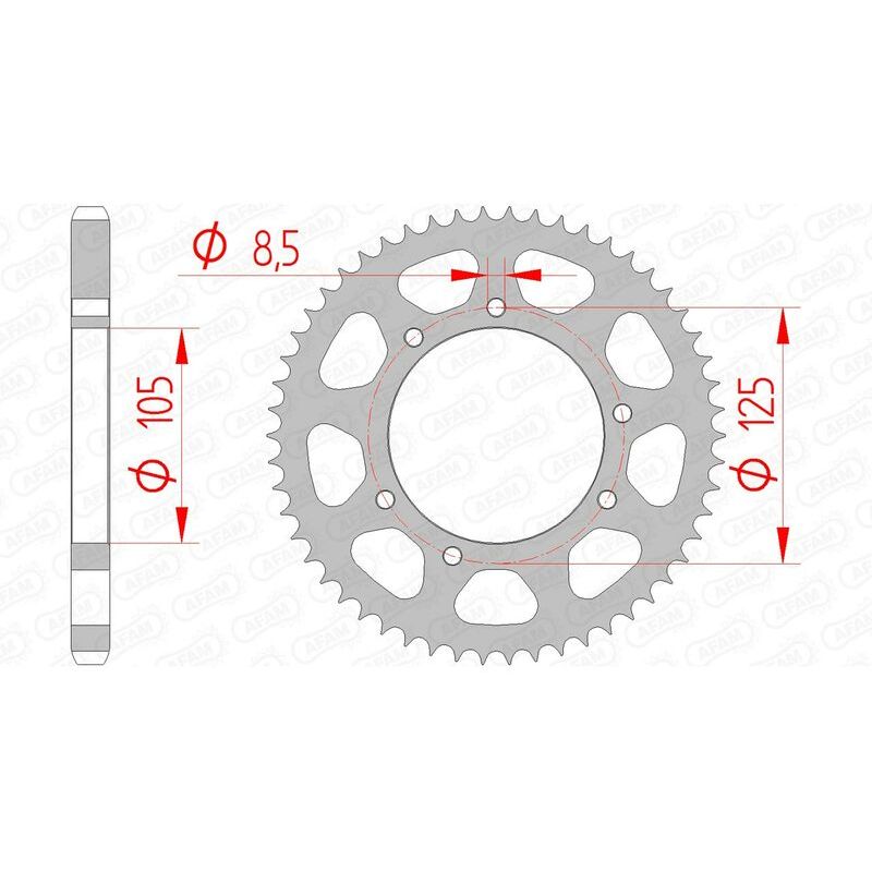 Couronne AFAM acier standard - 428