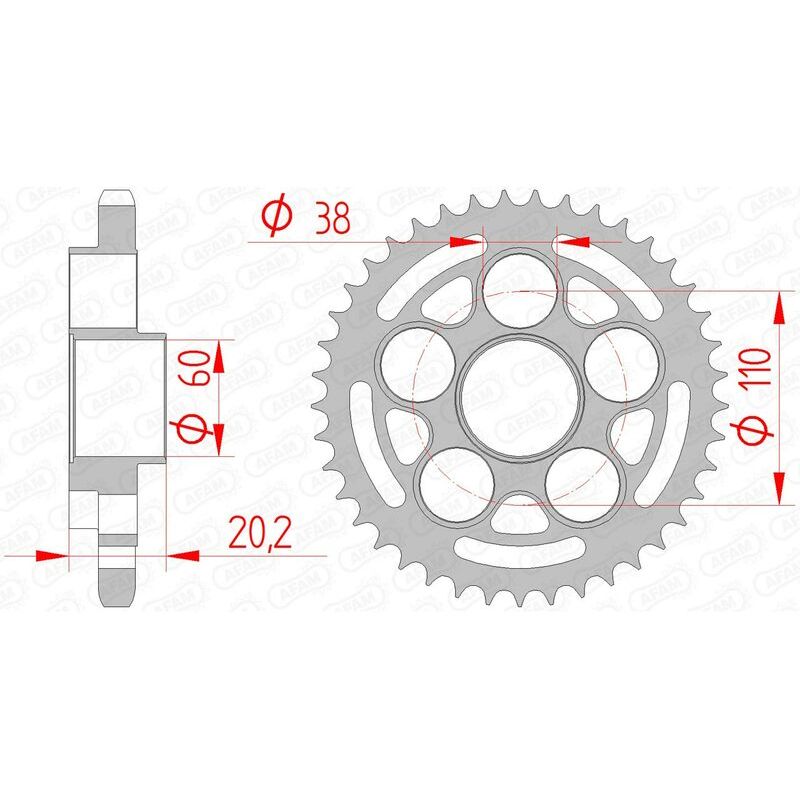 Couronne AFAM acier standard - 525