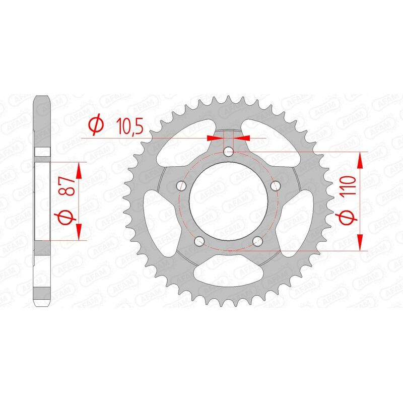 Couronne AFAM acier standard - 525