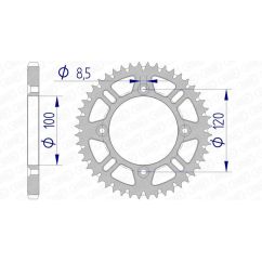 Couronne AFAM alu anti-boue - 428