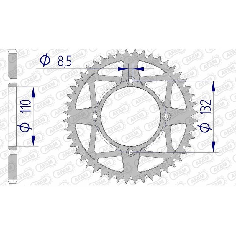 Couronne AFAM alu anti-boue - 520 Couronne AFAM alu anti-boue - 520