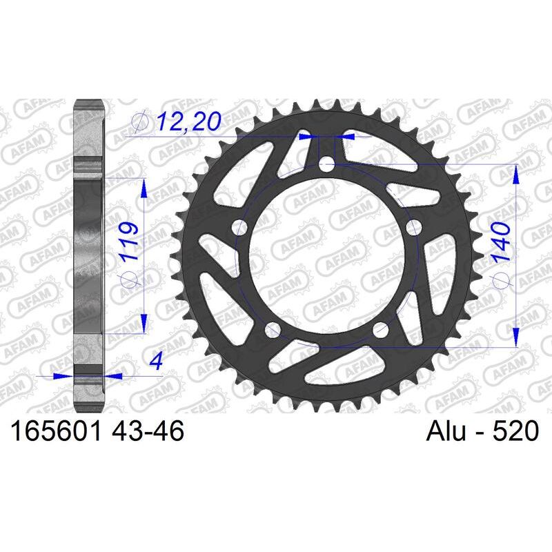 Couronne AFAM alu standard - 520