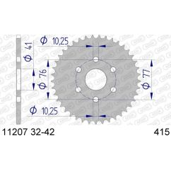Couronne AFAM alu standard - 415