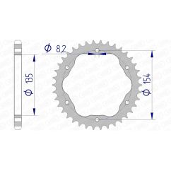 Couronne AFAM alu standard - 525 - Nécessite un porte couronne AFAM