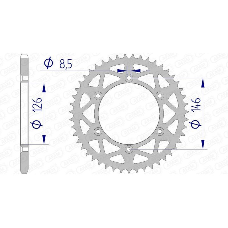 Couronne AFAM alu standard - 520 Couronne AFAM alu standard - 520