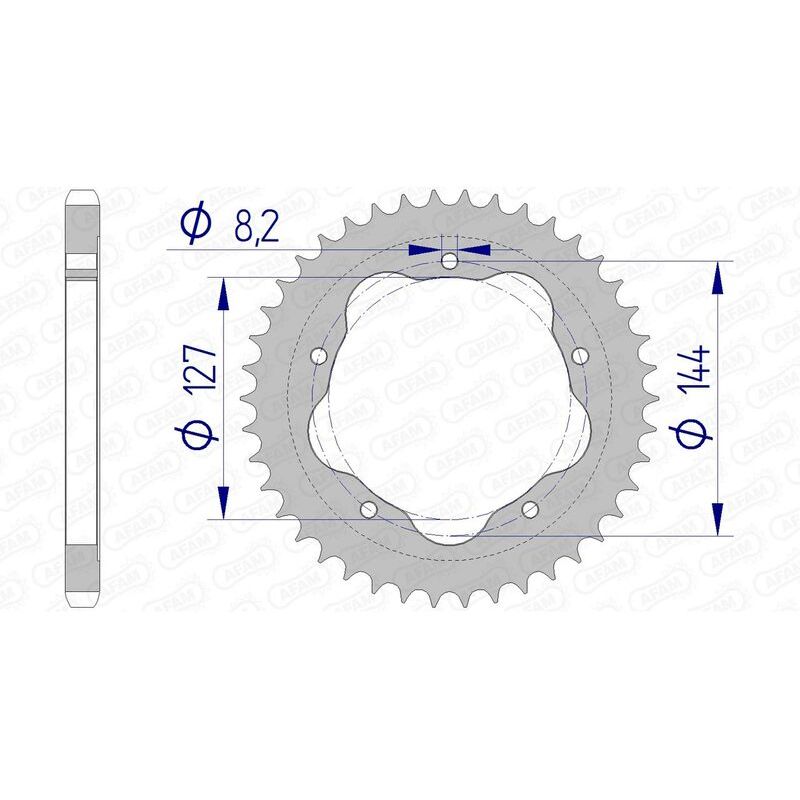 Couronne AFAM alu standard - 525 - Nécessite un porte couronne AFAM