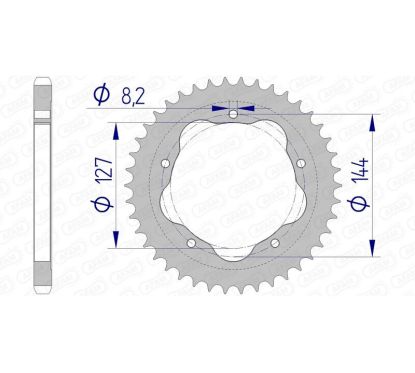 Couronne AFAM alu standard - 525 - Nécessite un porte couronne AFAM