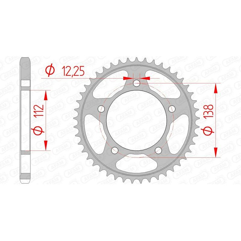 Couronne AFAM acier standard - 525
