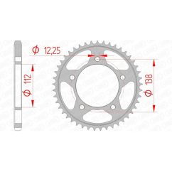 Couronne AFAM acier standard - 525