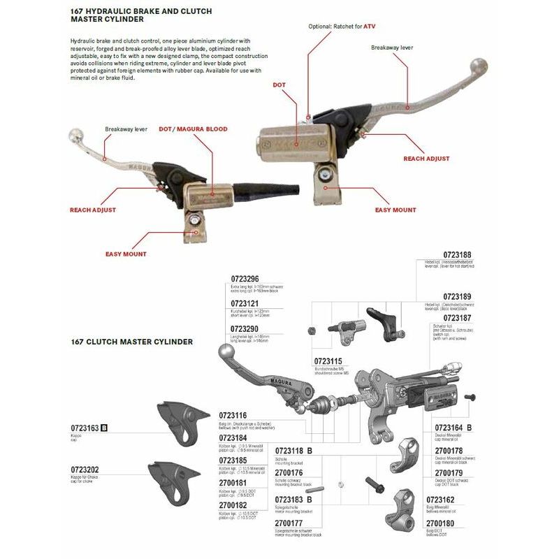 Embrayage hydraulique MAGURA Hymec 167 Ø9.5 Honda CRF250R Embrayage hydraulique MAGURA Hymec 167 Ø9.5 Honda CRF250R