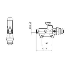 Maître-cylindre de frein arrière BREMBO Ø13mm