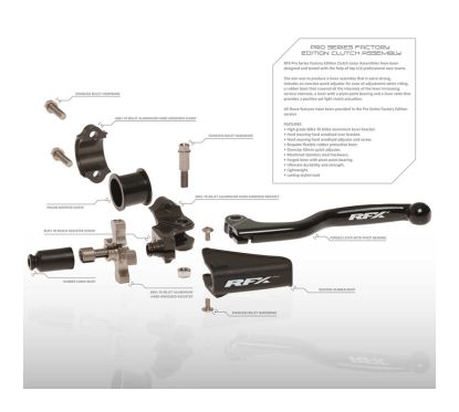 Ensemble de vis de rechange en acier inoxydable pour kit levier d'embrayage RFX Pro Series M4x8 2pcs - pour soufflet