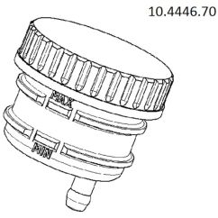 Reservoir for master cylinder Brembo strait exit clamp fixing
