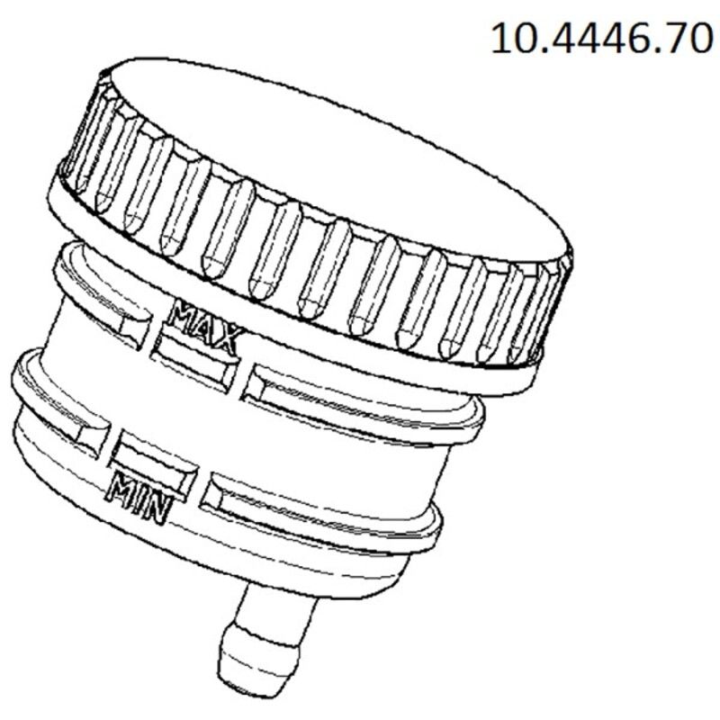 Reservoir for master cylinder Brembo strait exit clamp fixing