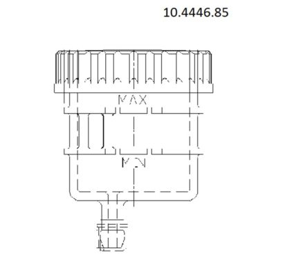 Reservoir for master cylinder Brembo strait exit clamp fixing