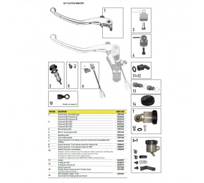 Vis Banjo Simple pour HC1 Embrayage (N°13 sur photo - réf : 0721786)