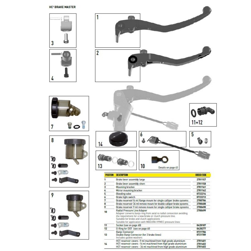 Vis Banjo Double pour HC1 Frein (N°13 sur photo - réf : 0721789)