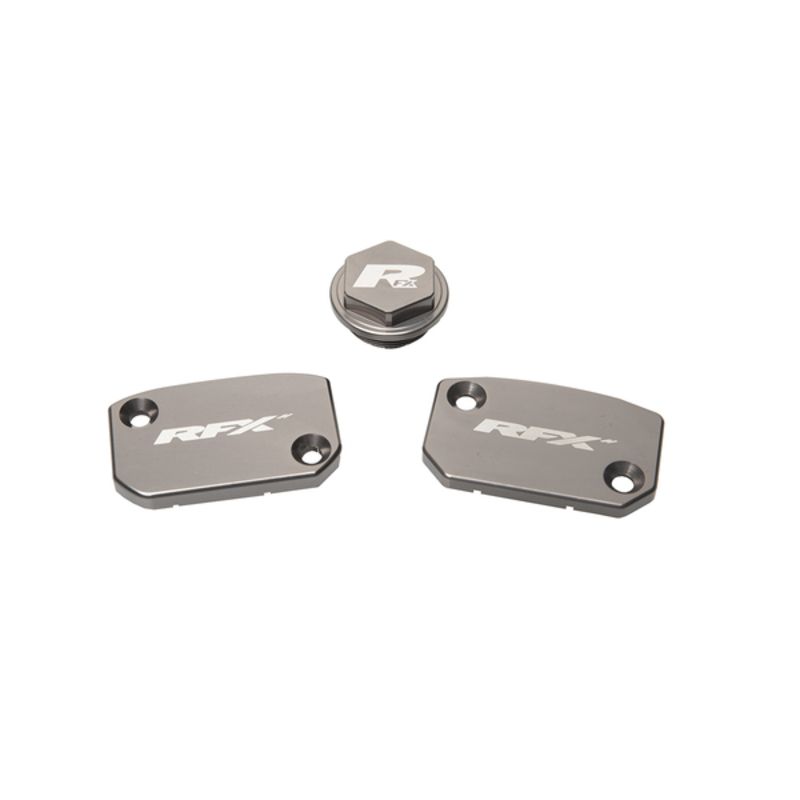 Jeu de couvercles de maîtres-cylindres RFX Pro Series - gris minéral / frein et embrayage Brembo