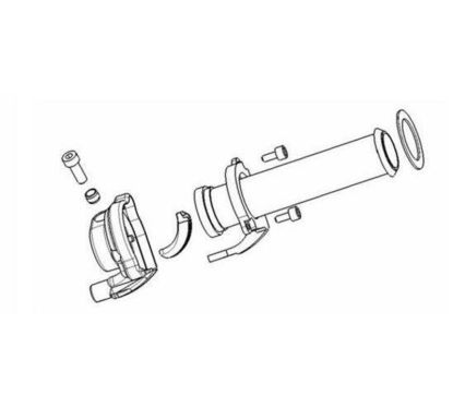POIGNEE DE GAZ PIAGGIO 124MM MP3/X8/X9/X EVO