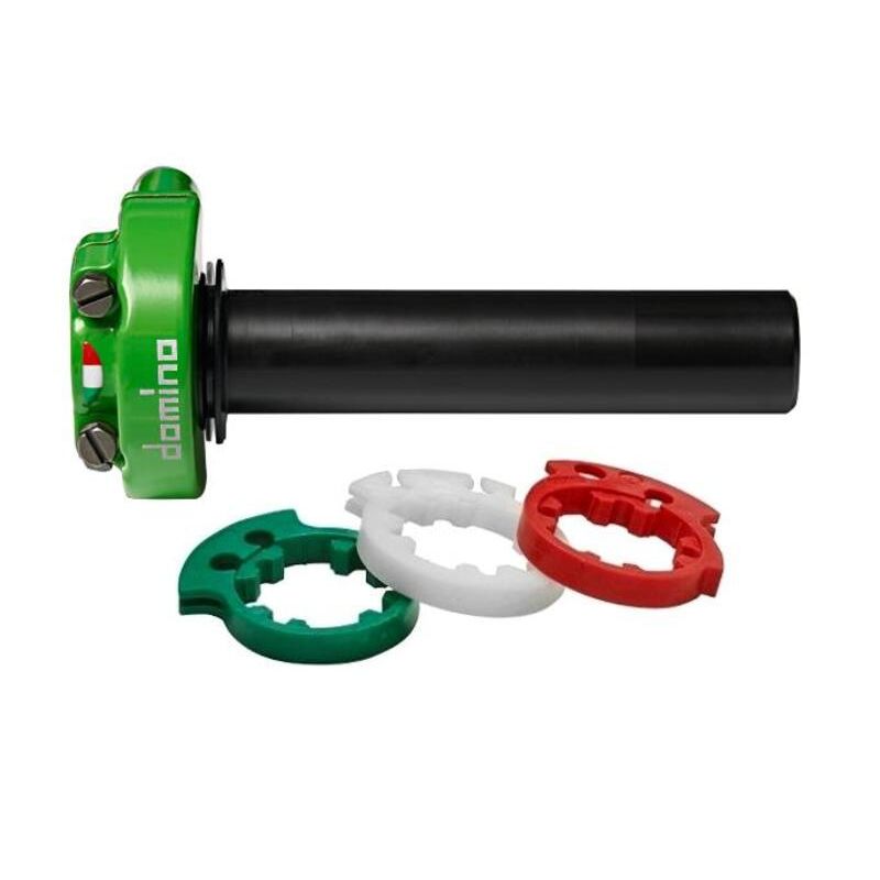 Poignée de gaz courte DOMINO série Racing XM2 - vert Poignée de gaz courte DOMINO série Racing XM2 - vert