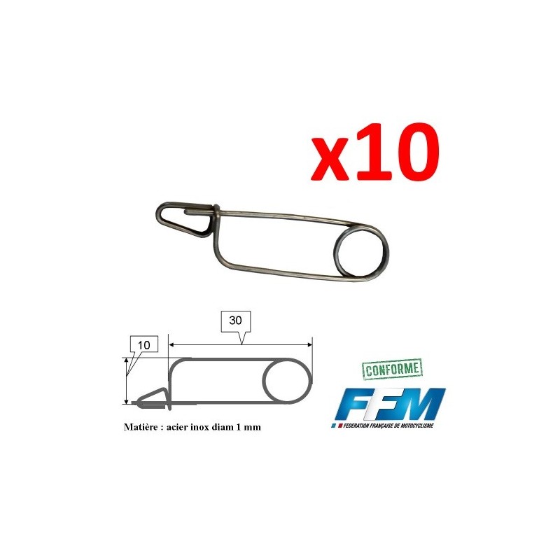 10x Epingles de Sécurité de Freinage - HOMOLOGUEE FFM