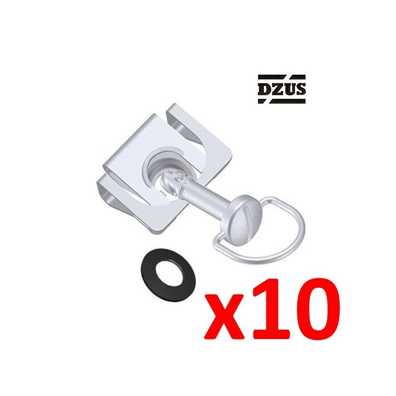 10x Fixation DZUS Type agrafe à clipser / ressort 6mm