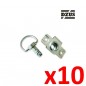 10x Fixation DZUS Type agrafe à riveter 6mm