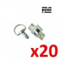 20x Fixation DZUS Type agrafe à riveter 6mm